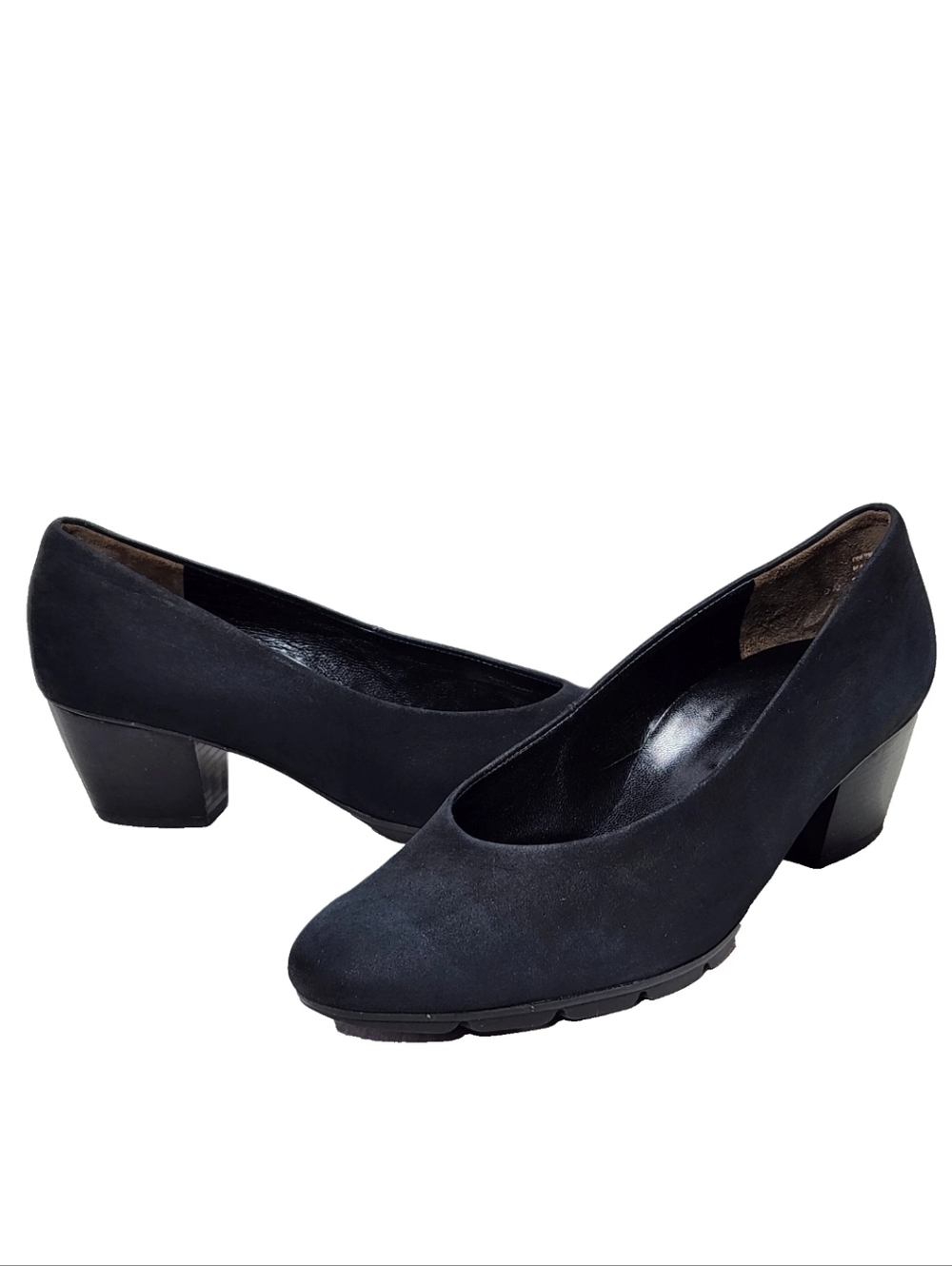 PAUL GREEN Black Suede Pumps Sz 9 US/6.5 UK Nubuck Leather